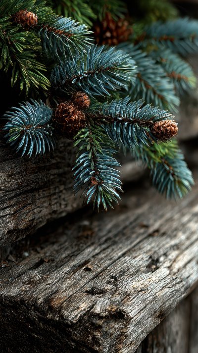 Christmas Tree Branches On Rustic Wooden Backgrou 42af955a 51e2 43de Ace1 37b90f8c458c 2 Gigapixel Standard 6x