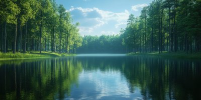 Clean Lake In Green Spring Summer Forest. Summer 3c713237 607d 43ff 8734 Cc538d3d2309 3 Gigapixel Standard 6x