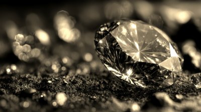Close Up Of Sparkling Diamonds. Jewelry Close Up. 8bd0caed 2f86 4f38 9043 032629a25572 1 Gigapixel Standard 6x Sepia