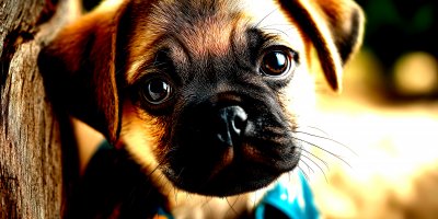 Close Up Of A Pug Puppy With Big Eyes Wearing A C 1ab2e788 168b 4fd9 A88b B93521420969 0 Gigapixel Standard 6x Hc