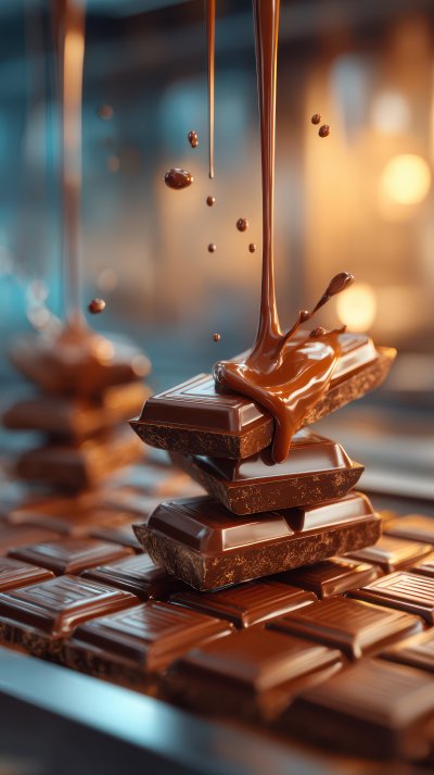 Close Up Of Chocolate Bars Being Crafted On An In 7df1ac55 2a01 4ddf B2ff Da766271417e 3 Gigapixel Standard 6x