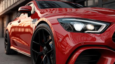 Close Up Of Luxury Red Car With Copy Space Backgr Cbcc796b F30c 4b9d Be46 Ed68a9f9f68a 3 Gigapixel Standard 6x