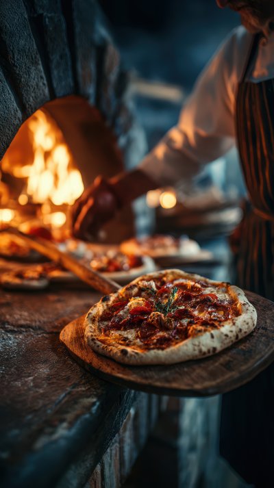 Close Up Baker Is Holding A Wood Peel With Fresh 75c5566a 942d 4301 9bda C430085e22a1 0 Gigapixel Standard 6x