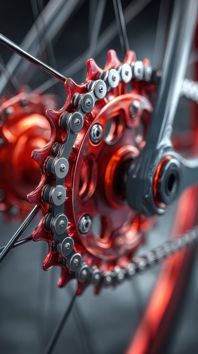 Close Up Of Fixed Gear Bike Cog And Chain. Chain C 5586b6fd 1e99 4595 A364 69f7fa94bde2 1 Gigapixel Standard 6x
