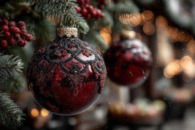 Close Up View Of Red Christmas Balls On Christmas Ac4fcfa5 964f 4b75 85f2 5812d378cfa1 2 Gigapixel Standard 6x
