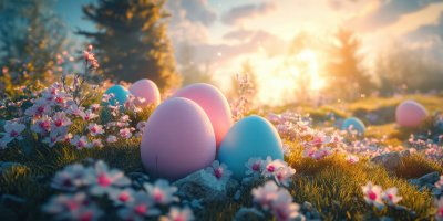 Colorful Pastel Easter Eggs In A Spring Landscape A881d59b 05c8 476d B98e Eb4ab0e04047 1 Gigapixel Standard 6x