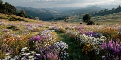 Colorful Wildflower Meadow At Sunset With Rolling E81a4f3e 20af 42ab Ae79 30c5776c2327 2 Gigapixel Standard 6x
