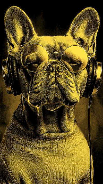 Cool Blue Neon Party Dog With Headphones And Sung B287610b 8fea 4c8c Bacd 4fdc5d45fea7 1 Gigapixel Standard 6x Gold