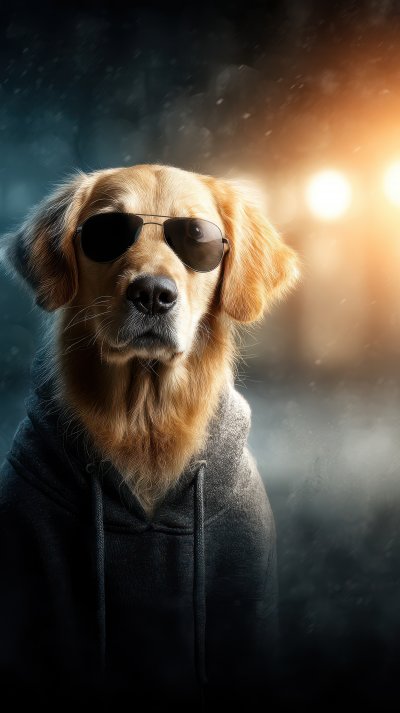 Cool Dj Golden Retriever Mixes Tunes At A Vibrant B5bb3ff5 D44b 4f11 8285 3dddbc04c68a 3 Gigapixel Standard 6x