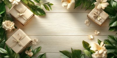 Craft Paper Wrapping Gift Boxes And Flowers On Wh 3a4a036b Aeb6 44f3 854b 46c327491023 3 Gigapixel Standard 6x