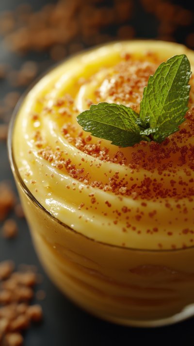 Custard Pudding With Brown Sugar And Mint Leaf.ma F9f14d28 Cf44 4b58 86a3 61244b1e44fc 3 Gigapixel Standard 6x