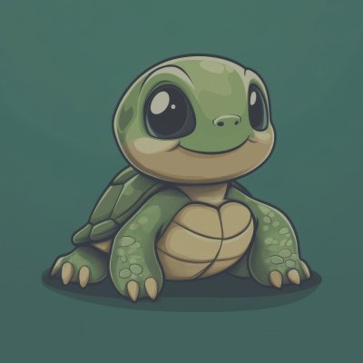 Cute Cartoon Turtle Illustration. Animal Log 1d55bf56 8c77 47b2 A572 6073cc3921fc 2 Gigapixel Standard 6x Lc
