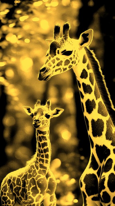 Cute Mom And Baby Giraffe In Garden. Giraffe. Ultra 43a2cb40 38ff 4641 B400 61adb84849ce 2 Gigapixel Standard 6x Gold