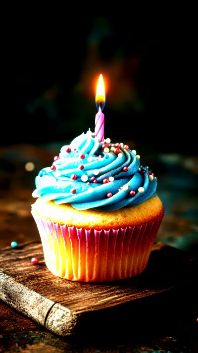 Delicious Birt Ay Cupcake With Burning Candle On 687e60c8 331f 4aa2 83a8 2ef0105f74ec 1 Gigapixel Standard 6x Hc