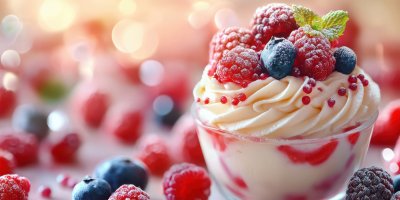 Delicious Dessert With Fresh Berries . Creamy Des E9431753 2662 42de 8ad8 0aef4b0f8493 2 Gigapixel Standard 6x