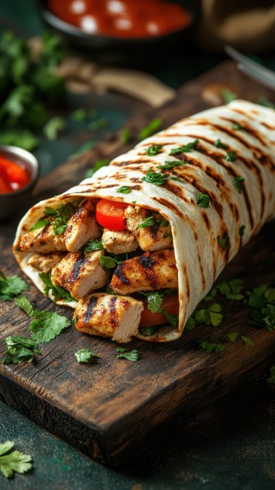 Delicious Grilled Chicken Wrap Filled With Fresh 52f56496 C639 4ff8 Ae3f C5d1b9a2702f 1 Gigapixel Standard 6x