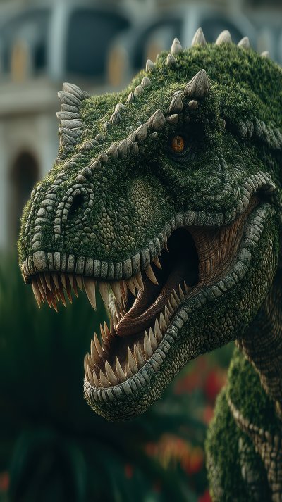 Dinosaur Head With Open Mouth Covered With B0e50ee2 1648 4025 A100 C922829bae4f 1 Gigapixel Standard 6x