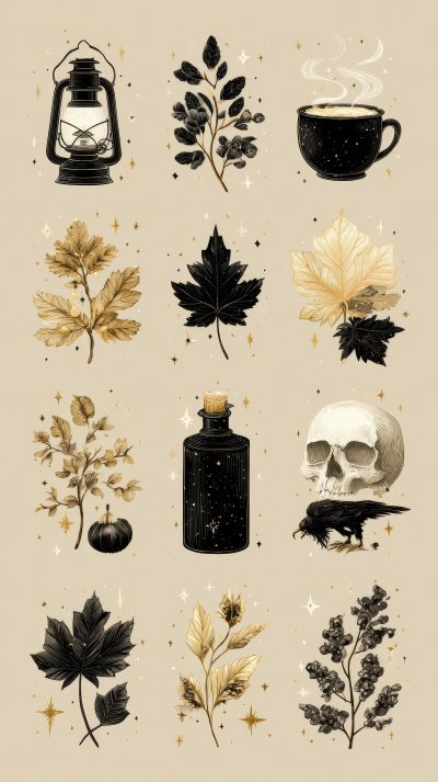 Eerie Halloween Abstract Art. Autumn Icon Set. I 269097b2 5892 4cac 9c9e A1725a066650 2 Gigapixel Standard 6x