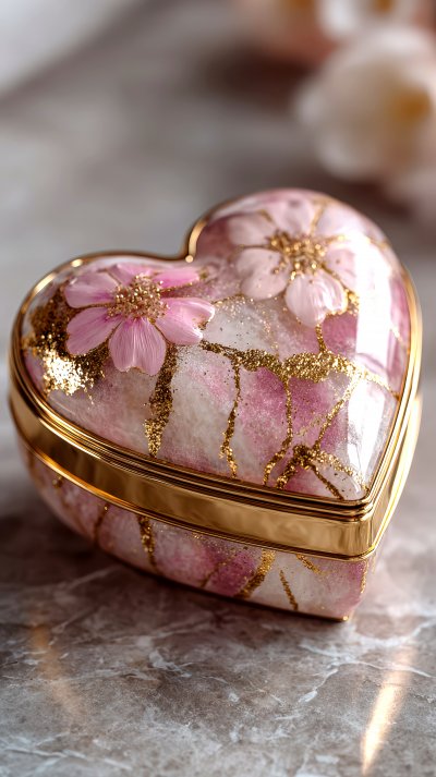 Elegant Heart Shaped Pink Jewelry Box Golden Acce 9c024c2f 1b75 479b 9f20 7357e661046d 2 Gigapixel Standard 6x Stylut