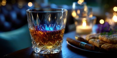 Elegant Whiskey Glass And Two Cigars On Leather S 79590ffe 87a5 4c47 A20b 9fa8379fa212 2 Gigapixel Standard 6x