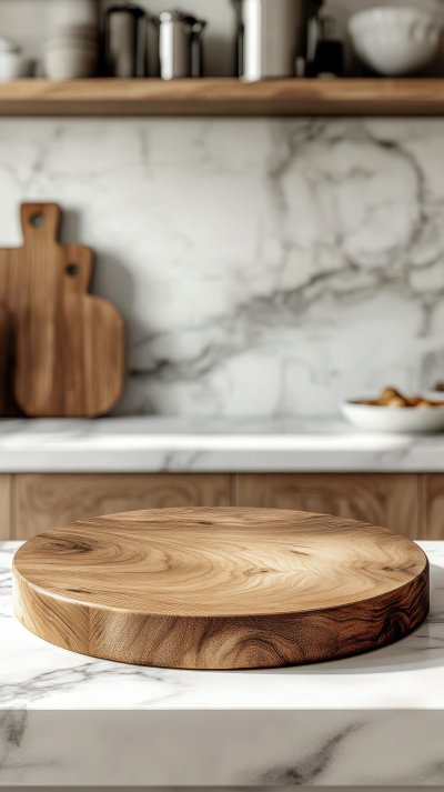 Elegant Wooden Kitchen Podium On White Marble For 5de895a0 47b5 4e84 B419 05dbe990f63a 1 Gigapixel Standard 6x