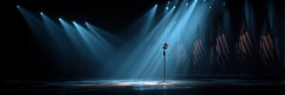 Empty Concert Stage Bathed In Blue Light. Empty Mi 1c39d902 678c 4b06 8a92 4615cd550960 0 Gigapixel Standard 6x