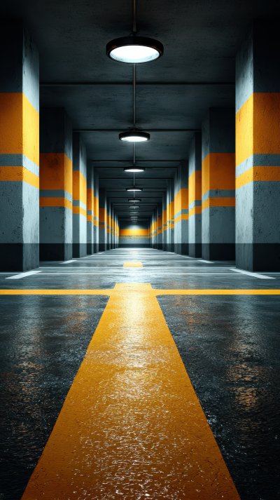 Exit Of Empty New Parking Interior. Empty Parkin 8a5e2675 4ccc 4274 9955 27f6c0e2eb31 1 Gigapixel Standard 6x