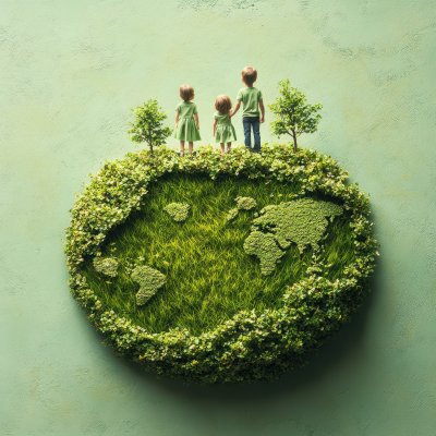 Family Standing On The Lawn Set On The Earth. Boy 4e849ff3 Bd30 49cc 9776 3c24605cdc72 0 Gigapixel Standard 6x