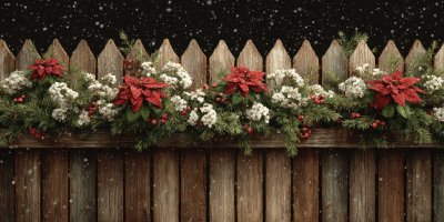 Fence Decorated For The Holidays. Christmas. Ultra 0086044a 773c 4363 9edc Cca75112d961 2 Gigapixel Standard 6x