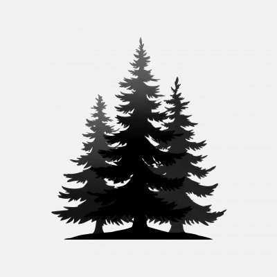 Forest Logo Icon Silhouette Symbol Plant. Christm 14cb18a9 57c6 4ed7 B767 3139811af552 2 Gigapixel Standard 6x Bw