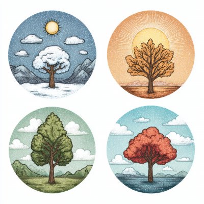 Four Seasons Icons Set. Winter Sprin A694301f C898 4cb5 A34a Cc7703900a79 3 Gigapixel Standard 6x