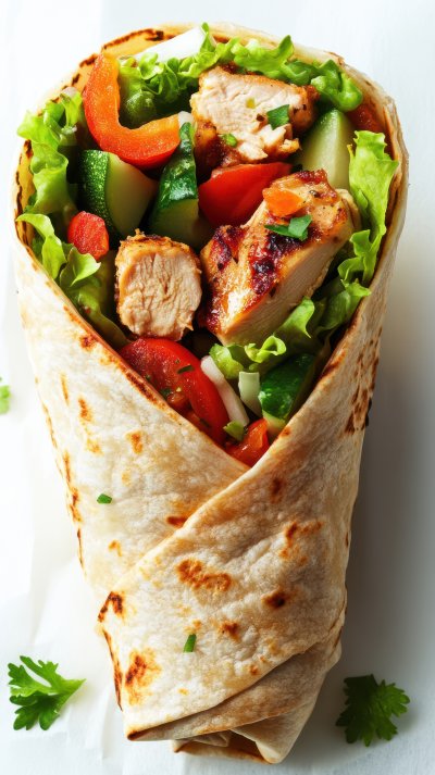 Fresh Chicken Wraps With Vegetables And Herbs On A28c0c14 A2d2 4291 89f9 759240571a3b 3 Gigapixel Standard 6x