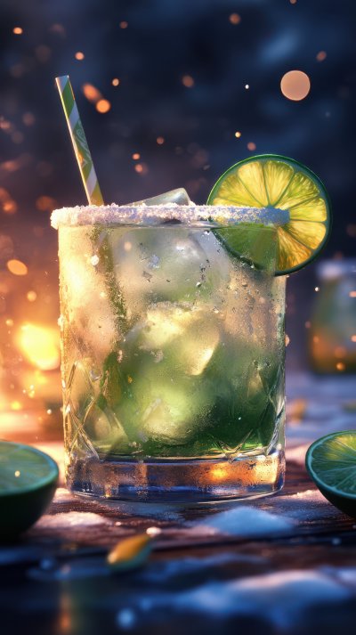 Frosty Margarita Cocktail With A Salt Rim And Lime Wedge The Perfect Summer Drink Tropical Drink Ultra Realistic Photore 1737724265 Gigapixel Standard 6x