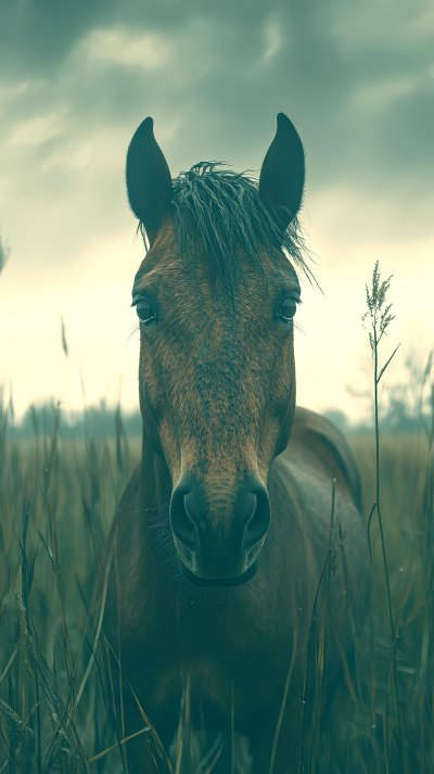 Funny Shy Horse Looking Scared Posing Over Sky Wi F167d045 Ef99 4664 A24b Bf6f47024562 0 Gigapixel Standard 6x Tealorange
