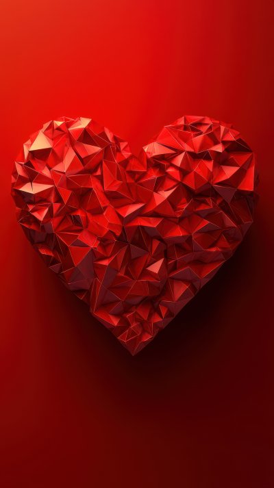 Geometric Heart Illustration In Vibrant Red Tones S 193bf748 18ed 40c5 B37e Bcf0605f41e7 0 Gigapixel Standard 6x