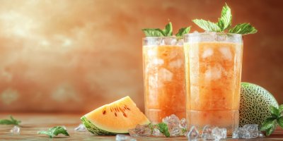 Glass Of Melon Smoothie And Glass Of Ice. Smoothi 7568fa8d 2f2a 4eee Aa53 8e5c04489e24 1 Gigapixel Standard 6x