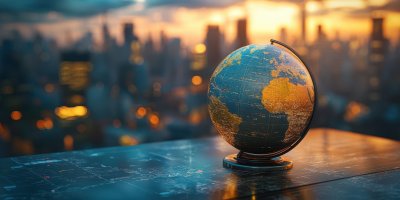 Globe Is On A Table With A City In The Background F96ffcf3 A56b 4c82 8b1d 73719964a392 0 Gigapixel Standard 6x