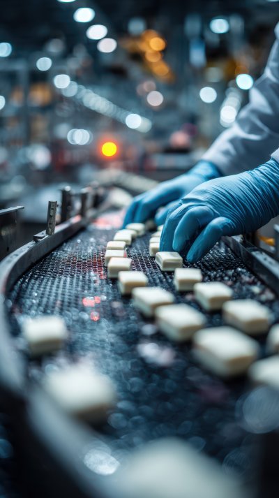 Gloved Hands Placing White Candy Squares On Conve 159d28c0 5020 428e 980c Cdf631e128fb 0 Gigapixel Standard 6x