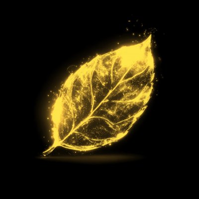 Glowing Leaf Illustration Nature Symbol. Gre A44d6bb1 9b36 4d05 Ae66 C1f5aa7736e2 0 Gigapixel Standard 6x Gold