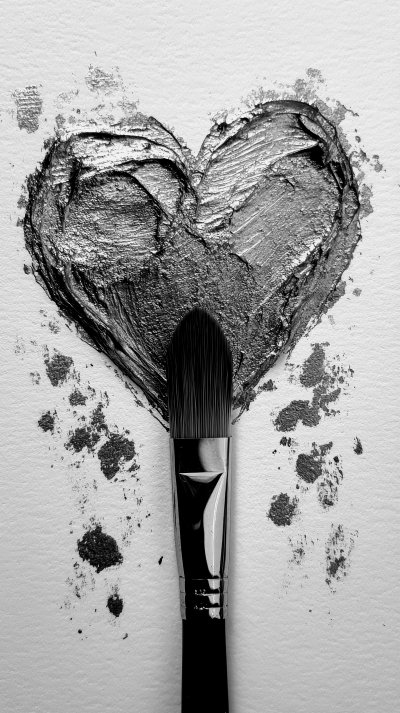 Gold Paint Brush Valentine Heart On White Backgroun 06ce3b65 4125 4706 A431 A628b32b57a6 1 Gigapixel Standard 6x Bw
