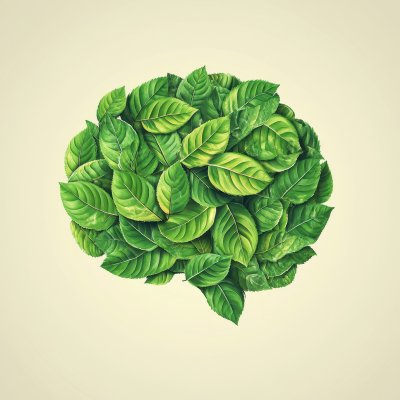 Green Leaves Forming A Brain Shape Abstract 49fb4c13 284a 4580 9570 E69261ecd3c5 2 Gigapixel Standard 6x