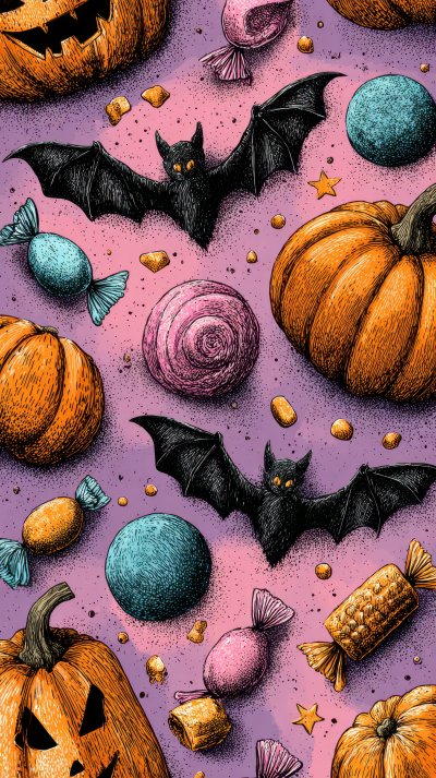 Halloween Symbols Pumpkin Bat Candy Pattern Hand 9bd7e725 15da 4580 8b09 76587f16e795 2 Gigapixel Standard 6x