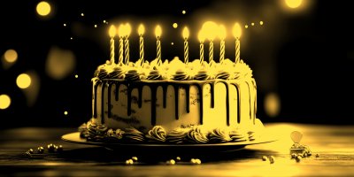 Happy Birt Ay Banner With Cake And Candles. Happ 2192d611 147d 4978 8323 316ff9a83eda 0 Gigapixel Standard 6x Gold