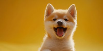 Happy Shiba Inu Dog On Yellow. Red Haired Japanes 56b44403 38a1 4f6b B5fe D588ce007db2 1 (2) Gigapixel Standard 6x