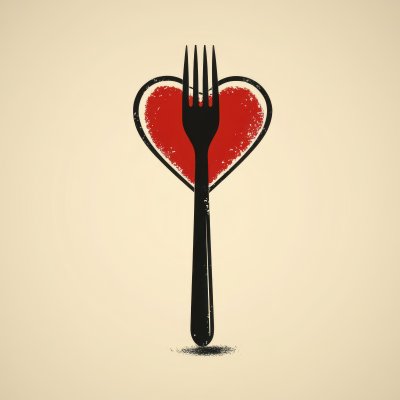 Heart Shaped Food Logo With Fork Love Concep 7dbe4528 2b21 4163 9112 24850ce3a709 0 Gigapixel Standard 6x
