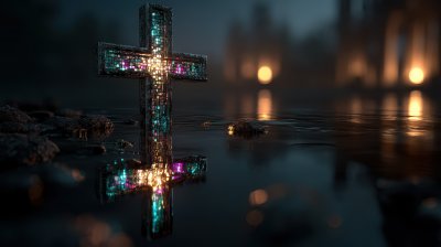 Himmelszeichen. Christian Cross. Ultra Realistic. 3e9b318f C0ef 44ca 8d37 32d646a31302 0 Gigapixel Standard 6x