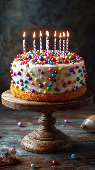 Home Made Birt Ay Cake With Candles. Happy Birth 156e1816 70dc 4a61 95b9 923b1c5f3375 1 Gigapixel Standard 6x