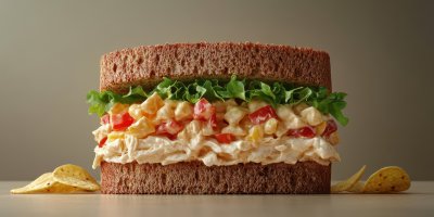 Homemade Chicken Salad Sandwich With Chips. Chick 7ce198ba 0d52 4df8 B86a 471d40a402e2 1 Gigapixel Standard 6x