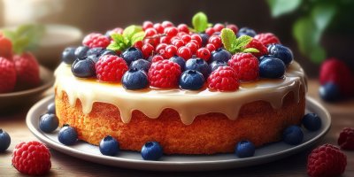 Homemade Honey Cake With Custard And Fruit. Cake. 963de3ea 32cc 41ab 99ac 49b819a1966d 1 Gigapixel Standard 6x