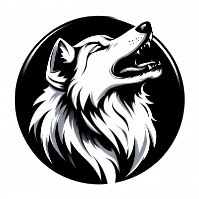 Howling Wolf Logo Design Circular Frame Whit 1e903e46 E2c9 4162 Bc00 3faac2489e1a 0 Gigapixel Standard 6x Silver